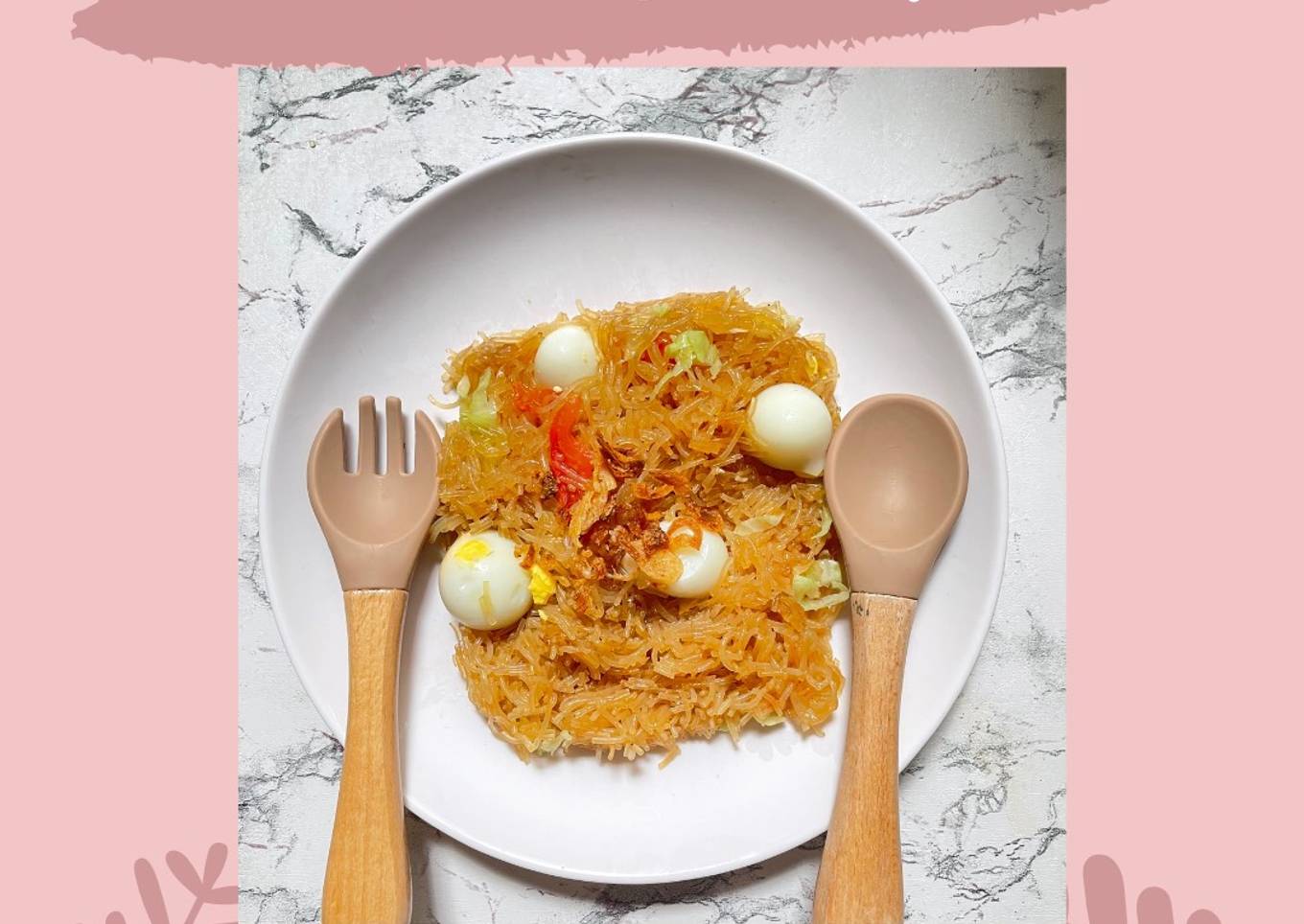 Bihun Goreng Telur Puyuh MPASI 1+