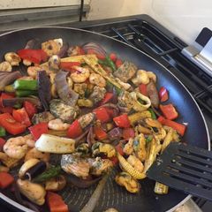A picture of Sea food Stir Fry.