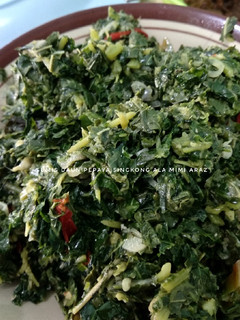 Foto resep Tumis Daun Pepaya+Singkong (Tanpa Terasi)