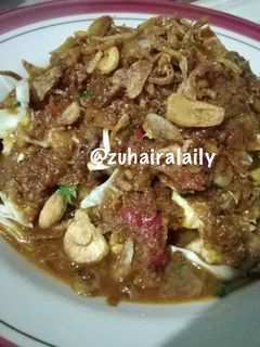 Foto resep Tahu telur bumbu kacang