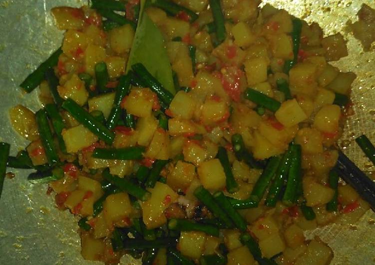 Balado kentang + kacang panjang👌