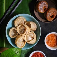 A picture of Veg Pan Fried Momos.