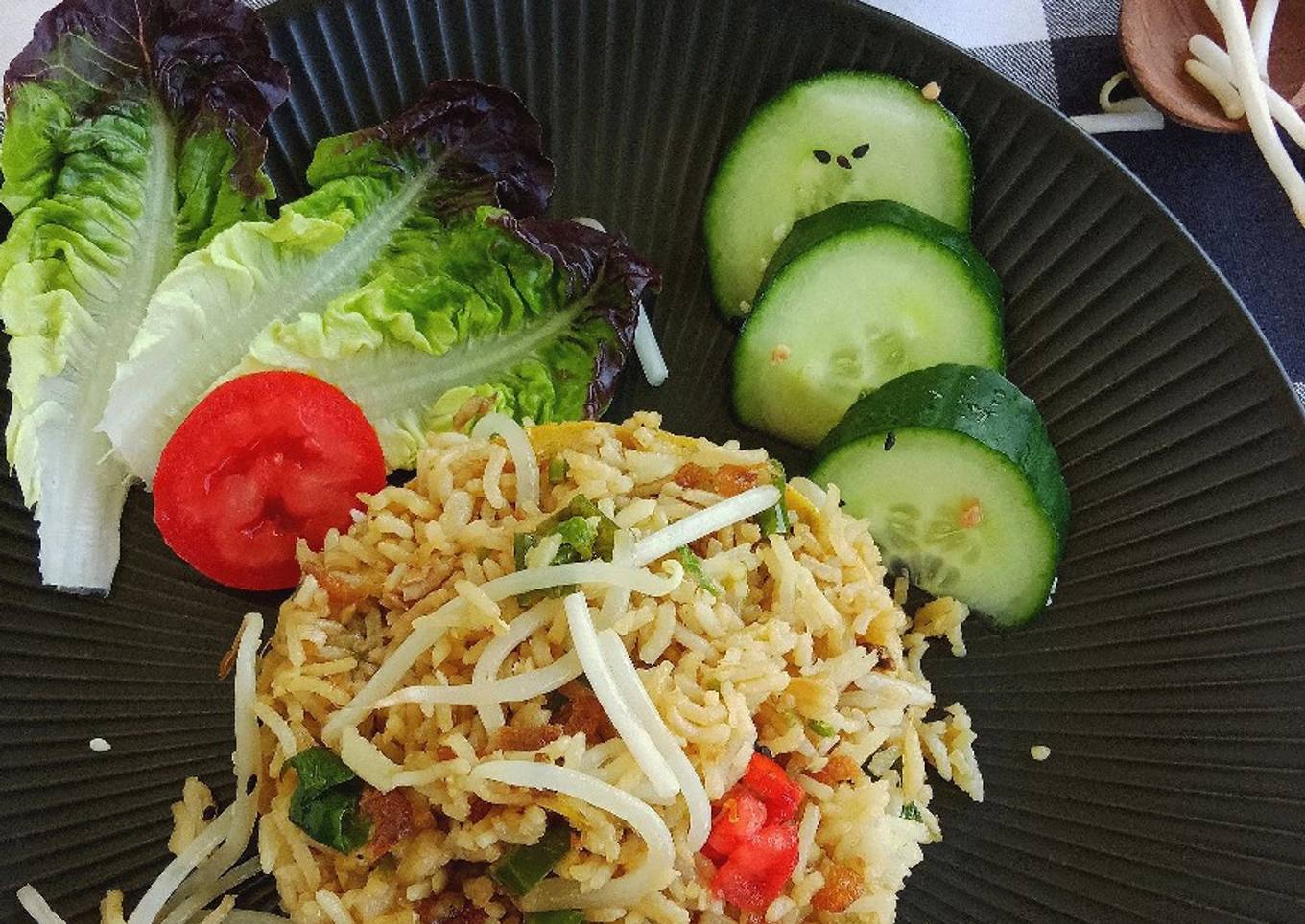 Nasgor Cabe Ijo Ebi Toge dan Dadar nyempil������