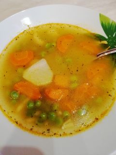 Zöldborsó leves recept fotója