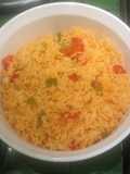 Arroz rojo con pimientos