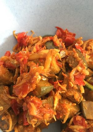 Foto resep Balado Teri dan Terong