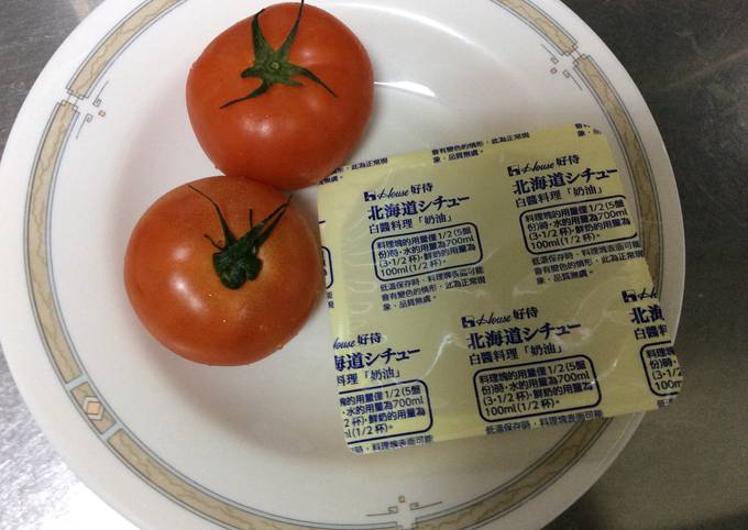 【北海道白醬燉】整個番茄飯 食譜成品照片