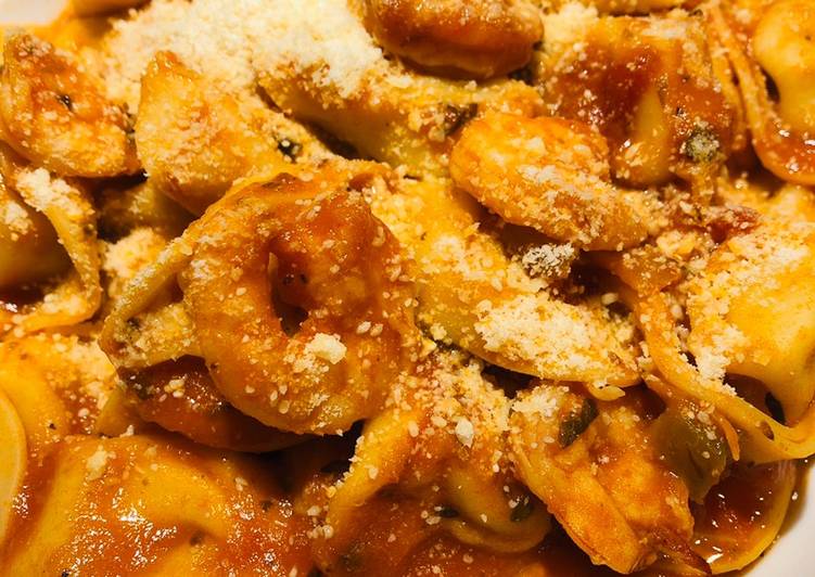 Steps to Make Homemade Tortellini with Shrimp 🍤