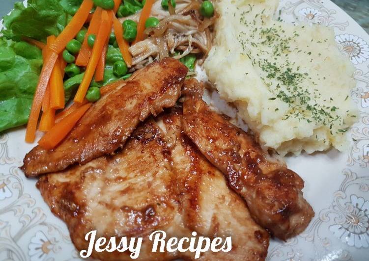 10 Resep: Grill Chicken with mashed potato Kekinian