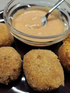Vöröslencse-fasírt mártogatóssal recept fotója