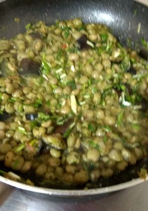 A picture of Tuvar Dana With Ringna Sabji.