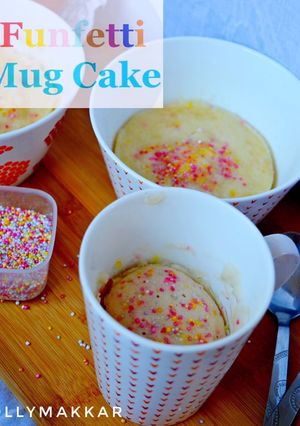 A picture of Eggless Funfetti Mug Cake Recipe.