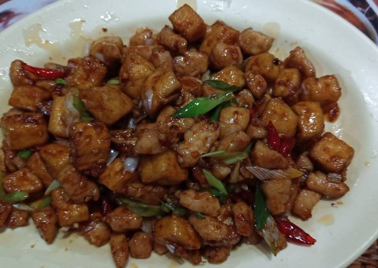 Resep Tahu Ayam Kungpao (recook Tahu Kungpao ala JTT), Lezat Sekali