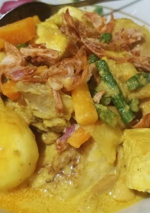 Foto resep Sayur kacang panjang /sayur santan / sayur lontong