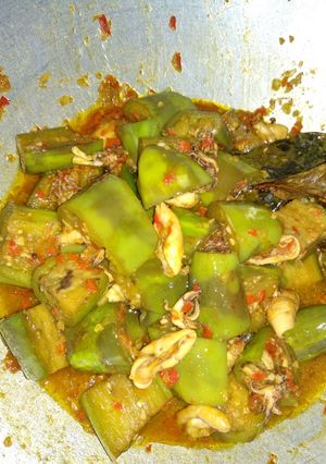 Foto resep Oseng cumi terong hijau
