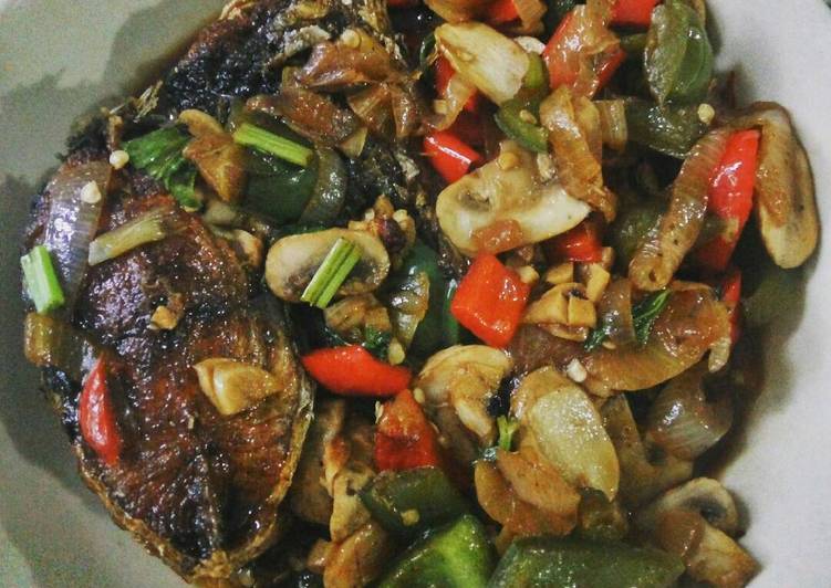 Langkah meracik Bandeng laut cah jamur Lezat