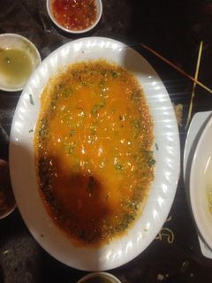 Hình của món Tiết canh tôm.