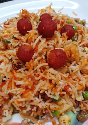A picture of Moti pulao.