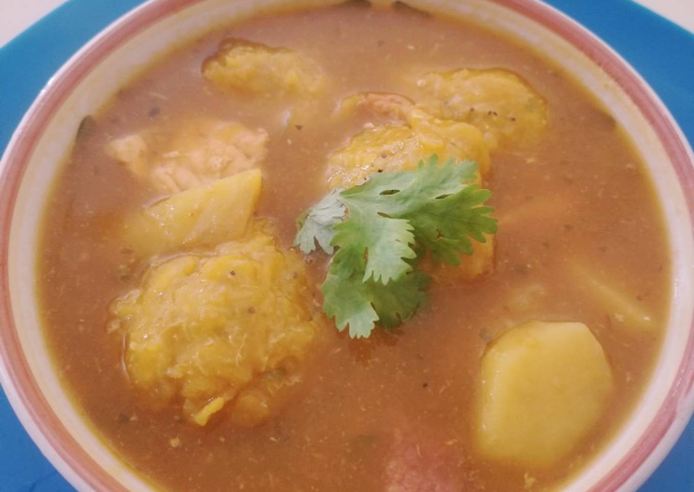 🇵🇷Sopas de plátano verde con papas y jamón 🇵🇷👌😘