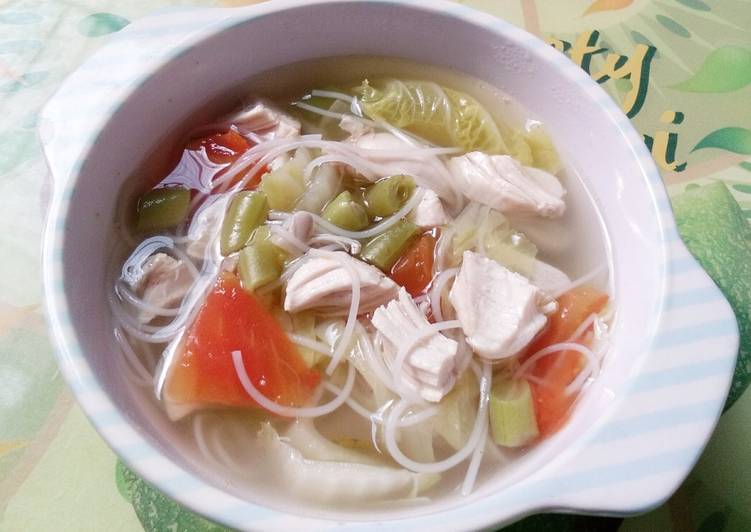 Cara mudah Membuat Sayur Bening Sawi Putih &amp; Buncis for Kids #pekaninspirasi Lezat