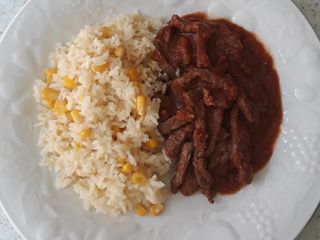 Arroz blanco con elote 🌽