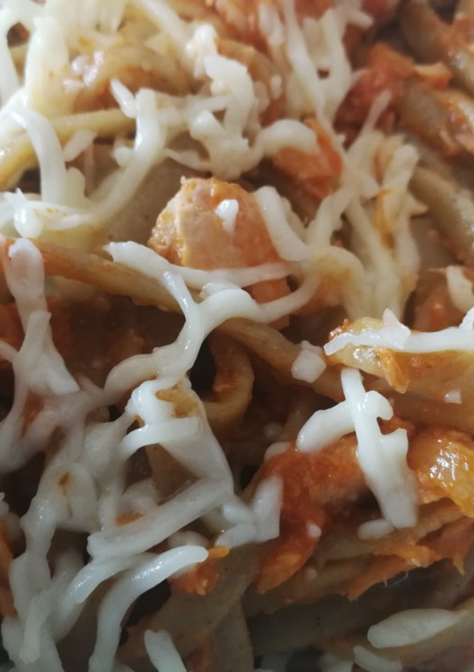 Una foto de Pasta de romero con salmón