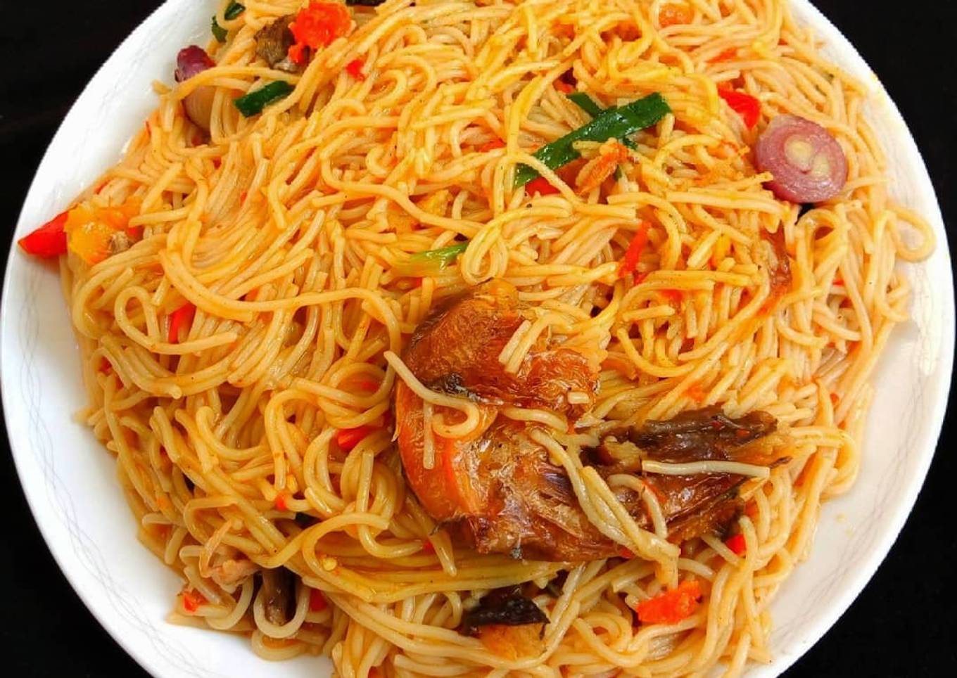 Jollof spaghetti