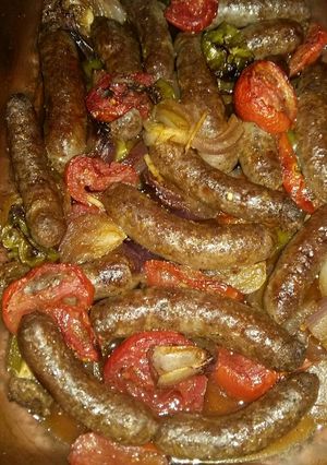 صورة لوصفة سجق بالفرن
