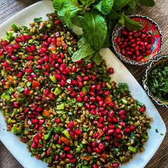 Freekeh salad A picture of Freekeh salad.