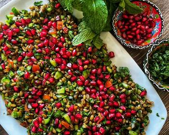 How To Prepare Recipe Freekeh salad Delicious