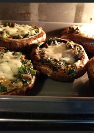 Una foto de Champignones rellenos