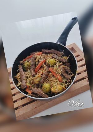 Une photo de Nouilles sautées au bœuf