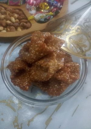 صورة لوصفة حلوة الجلجلان المعسلة 😋😋😋