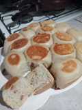 Pancitos de queso y salame en "sartén"