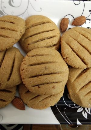 A picture of Wheat flour jaggery cookies.