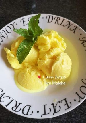 A picture of Yellow mellow ice cream.