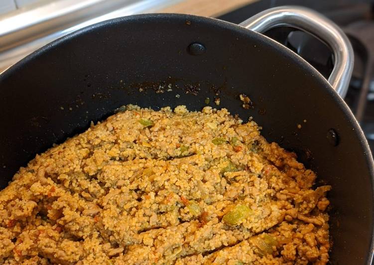 Cous-cous con carne picada al Ras al Hanout