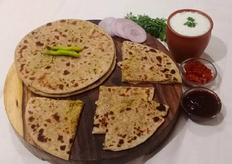 Recipe of Speedy Stuffed Whole moong paratha