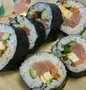 Easy Steps to Prepare Recipes Futomaki－Thick Sushi Rolls Filled with Vegetables the  Makes Drooling Appealing.