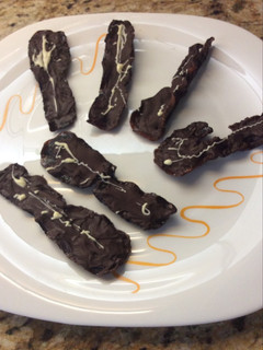 Una foto de Bacon con chocolate