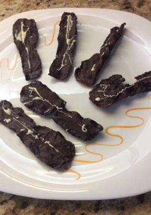 Una foto de Bacon con chocolate