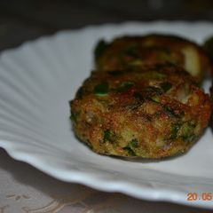 A picture of Gingery Spinach Kabab.