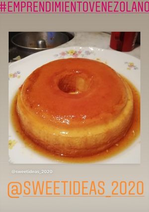 Una foto de Flan casero