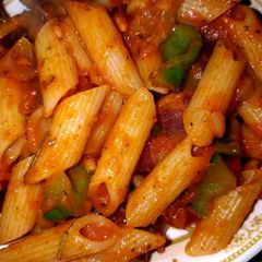 A picture of Red sauce pasta.
