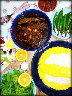 عکسی از دستور قرمه سبزی