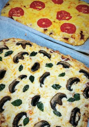Una foto de Pizza
