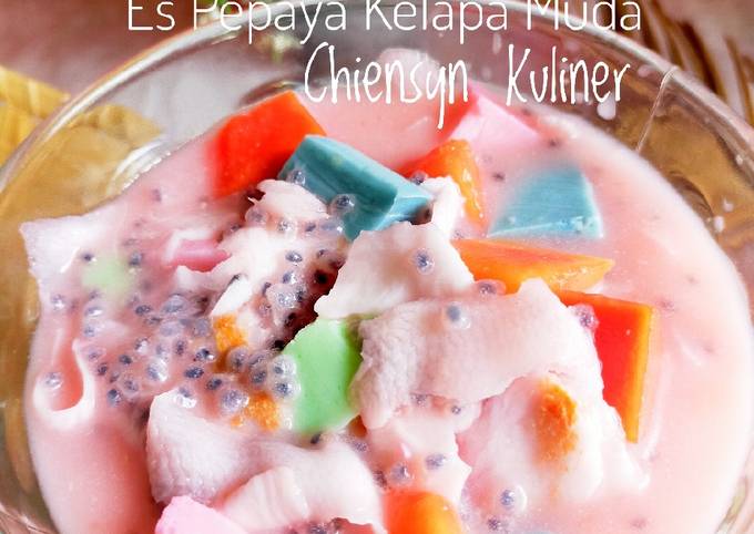 Resep Es Pepaya Kelapa Muda Anti Gagal