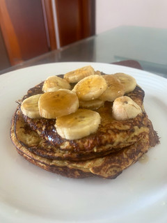 Una foto de Pancakes de avena y banano