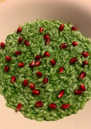 Foto di Risotto spinaci e malagrana 🍚🥬🔴
