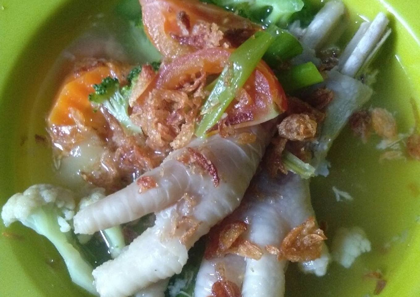 Sop ceker ayam kampung